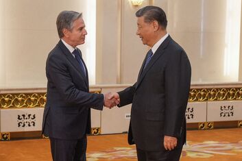 Antony Blinken meets Xi Jinping in Beijing on April 26.
