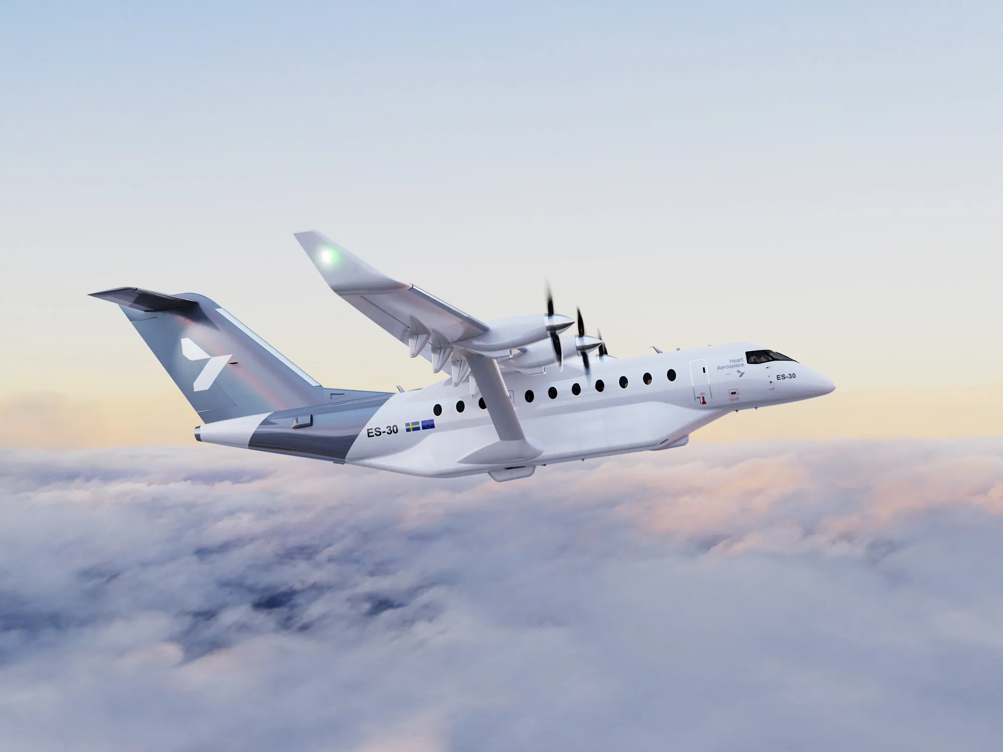 The Heart Aerospace ES-30 electric aircraft.