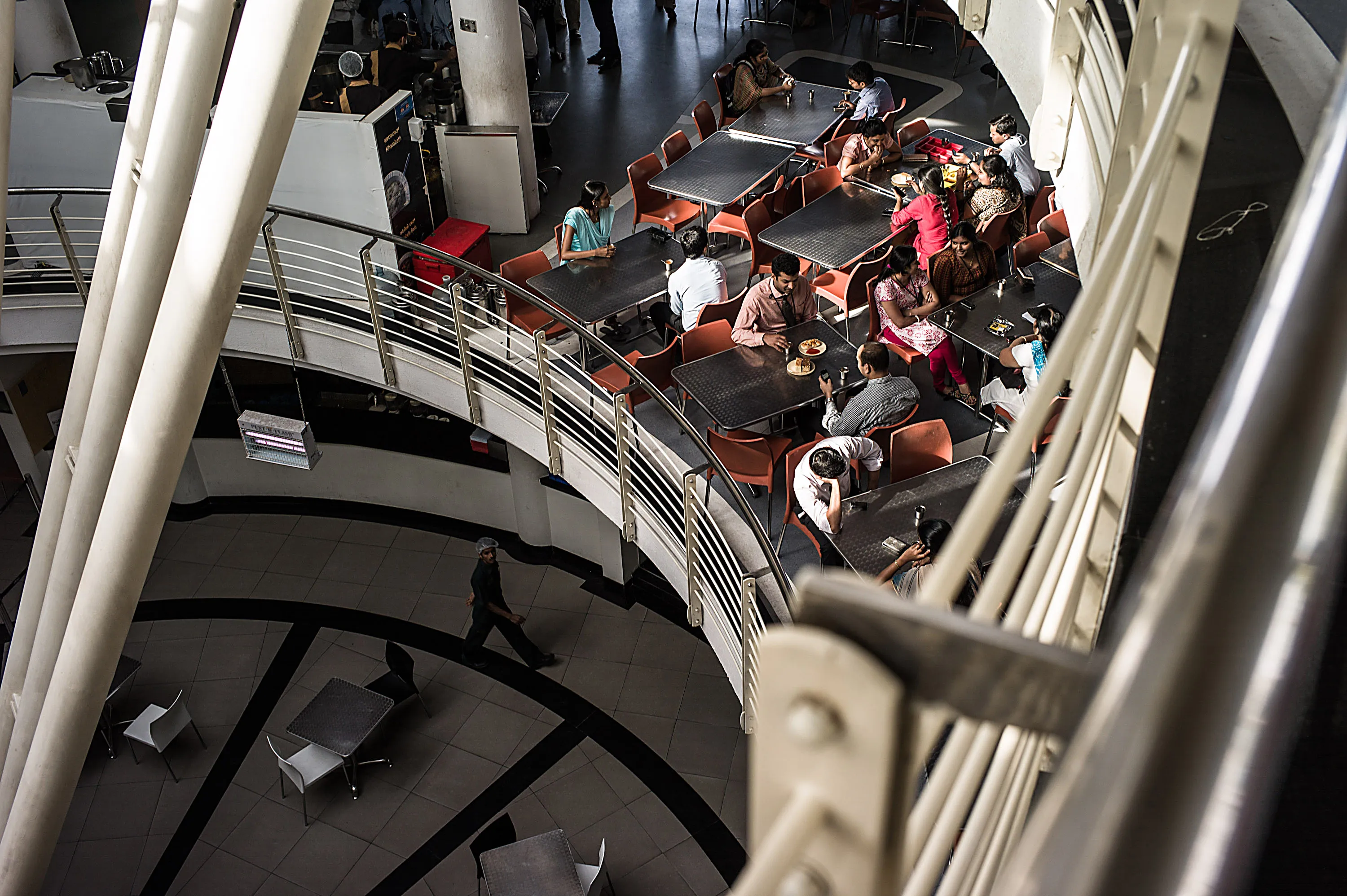 Employees at a food court in Bangalore, India, on Feb. 4, 2013. Photograph by Sanjit Das/Bloomberg