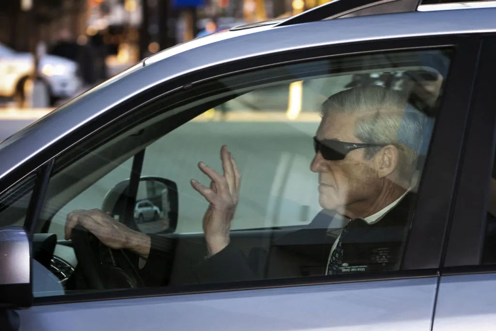 Robert Mueller makes his getaway.