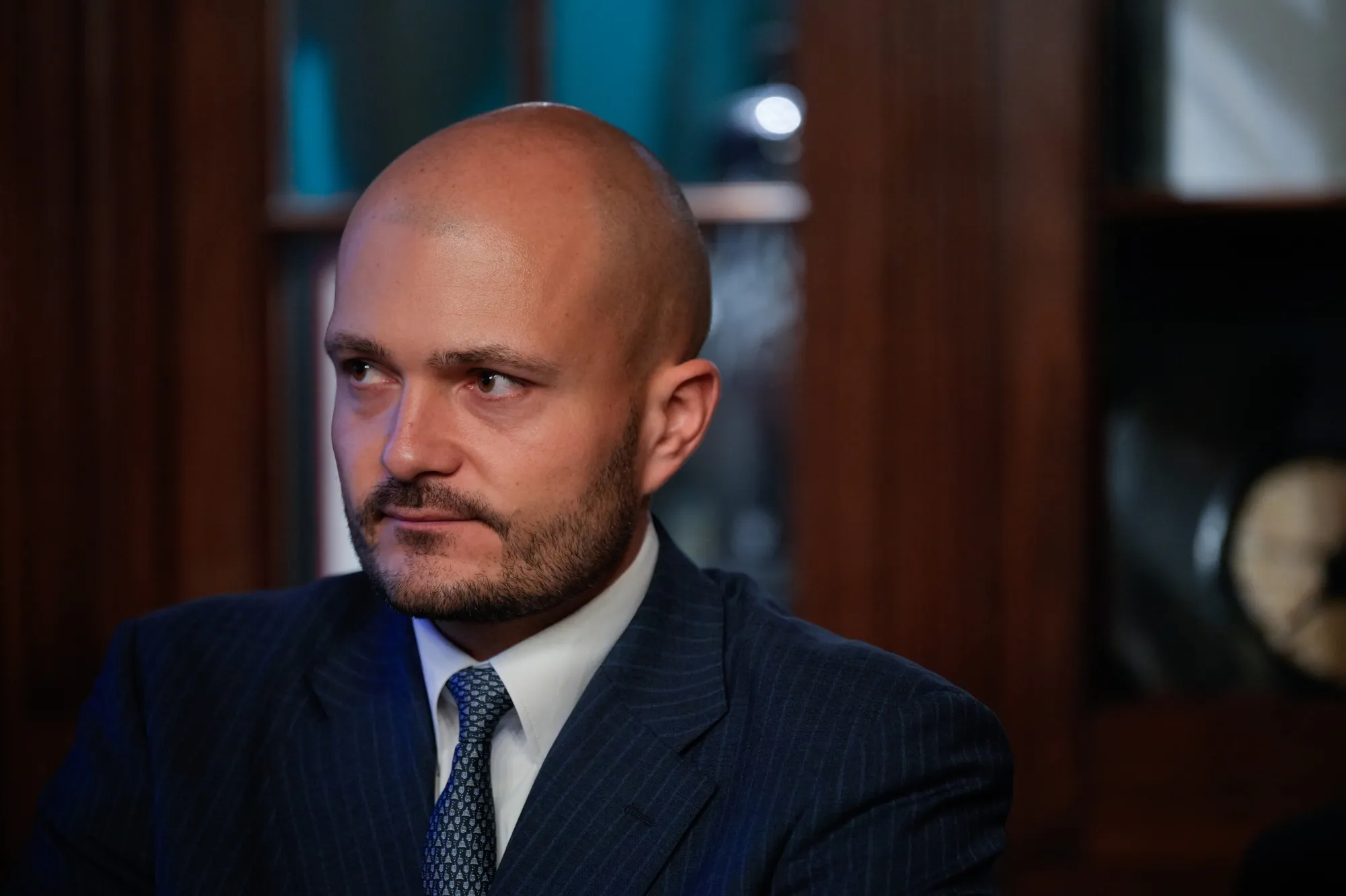 Michal Strnad, chairman of CSG, during the company’s listing ceremony at Euronext Amsterdam on Jan. 23.