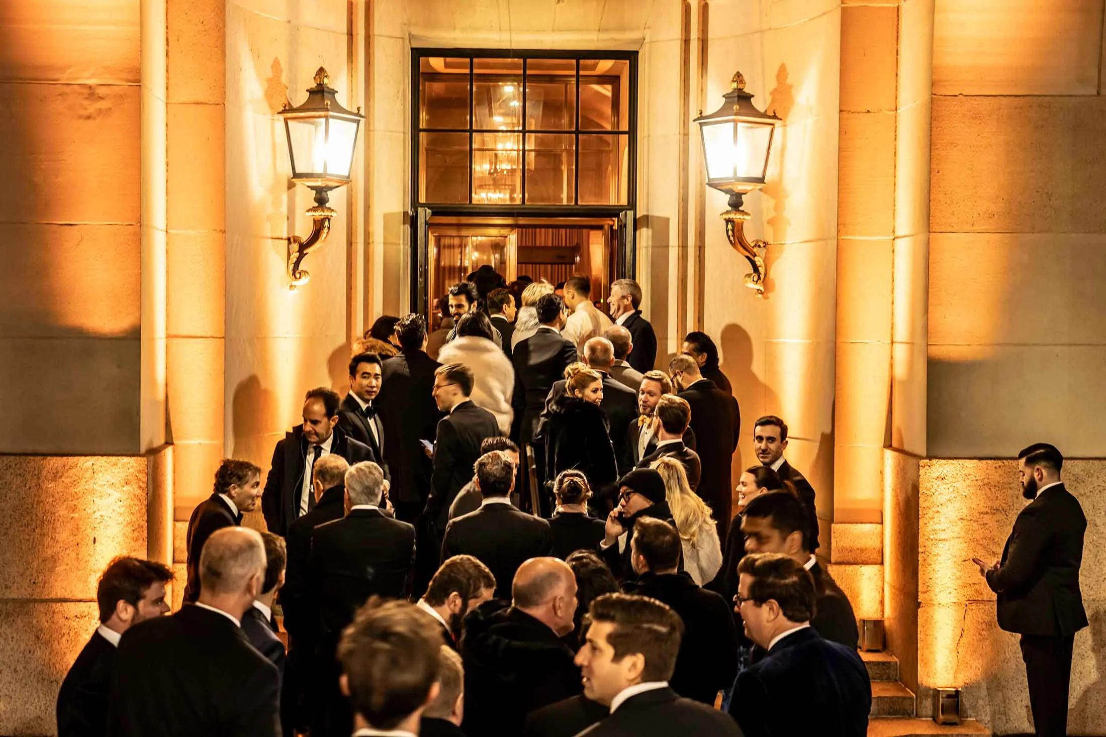 Outside the Crypto Ball at the Mellon Auditorium in Washington in January 2025.