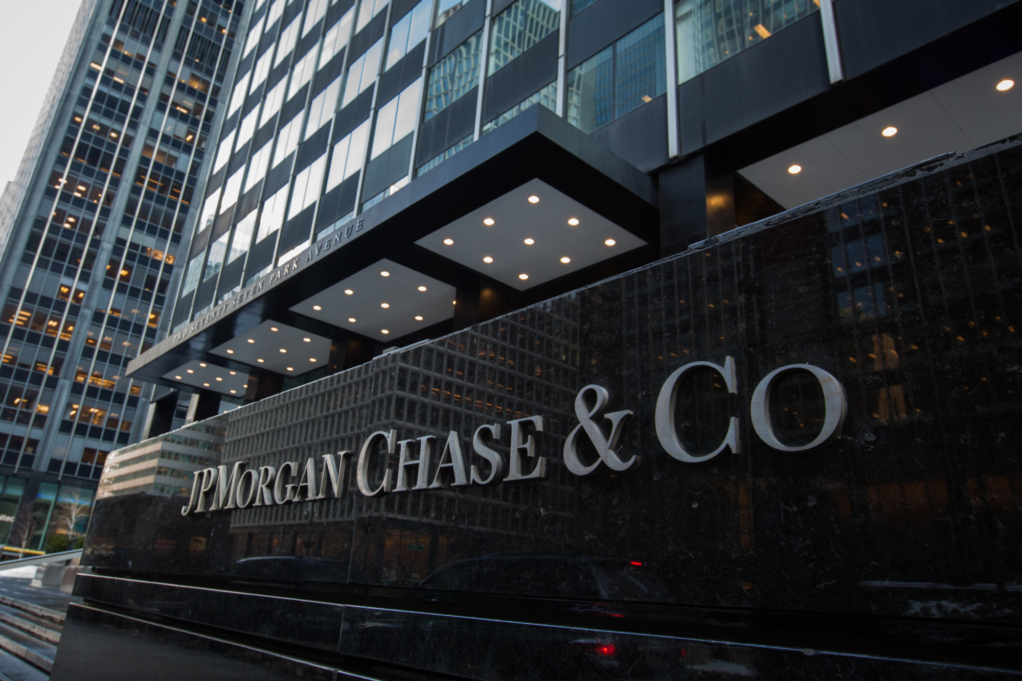 JPMorgan Chase signage is displayed outside of a building in New York City, New York, U.S., on Tuesday, January 9, 2017.