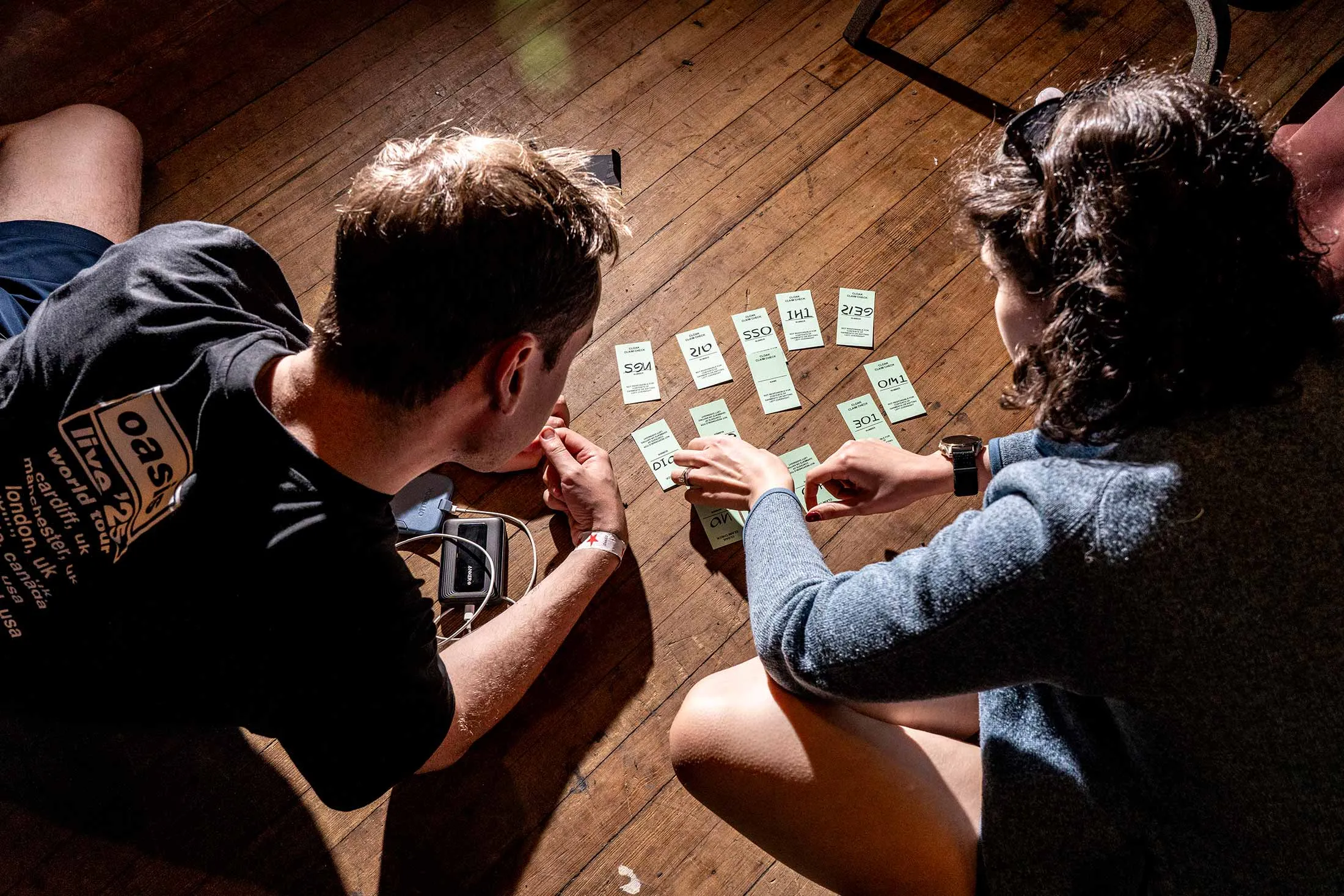 Members of a Bridgewater Associates team at the sixth stop, at the Connelly Theater in Manhattan’s East Village.