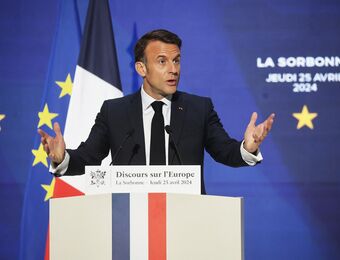 relates to Macron Raises Defense Stakes by Suggesting Nuclear Arms