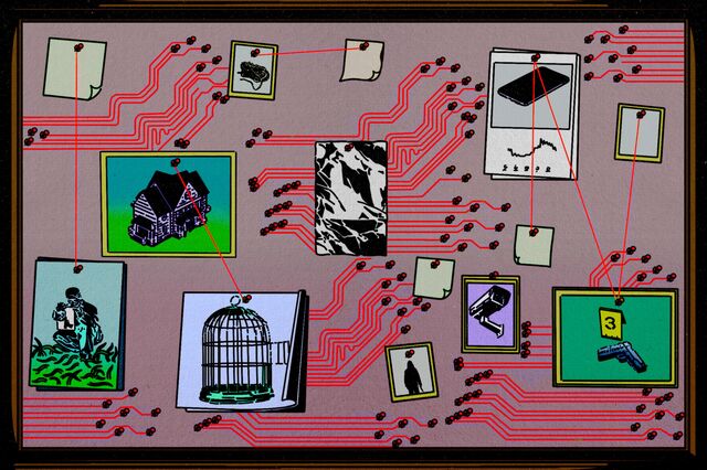 Illustration of a grid laying out connections between objects