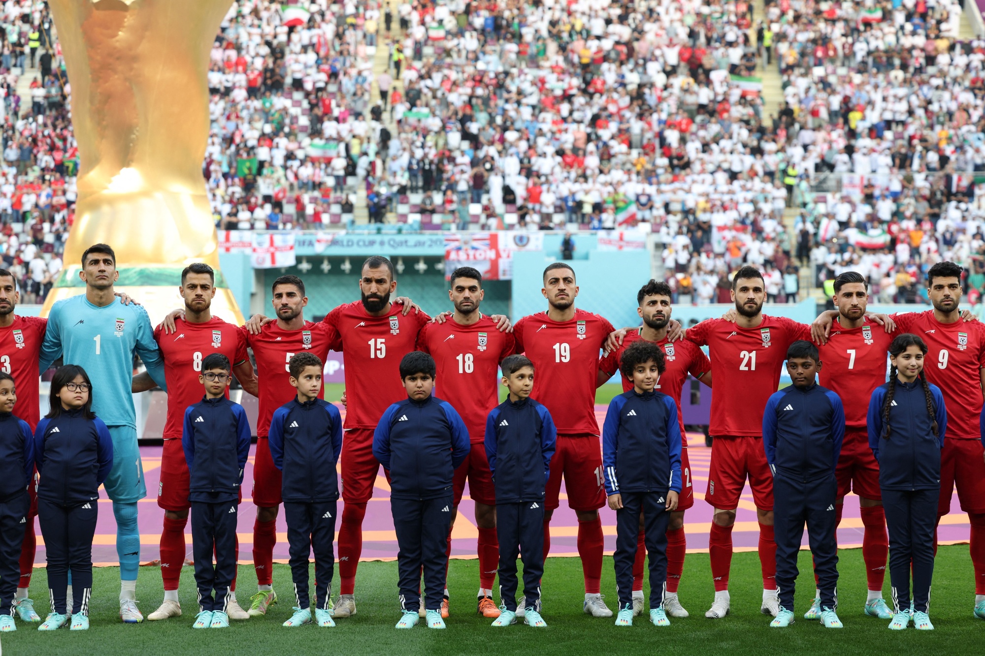 Iran team sings anthem at World Cup after previously staying silent amid  protests