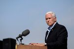 Mike Pence speaks during a tour in Midland, Texas.