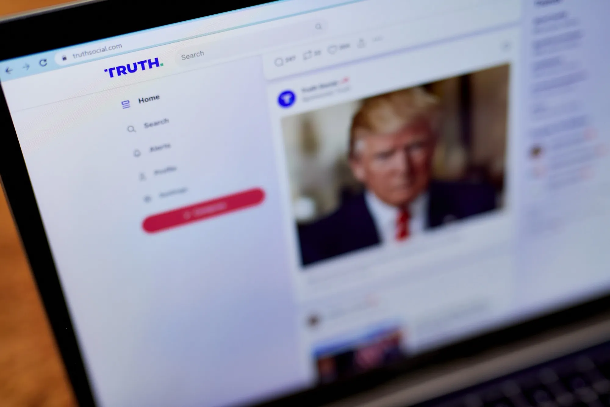 The Truth Social website
