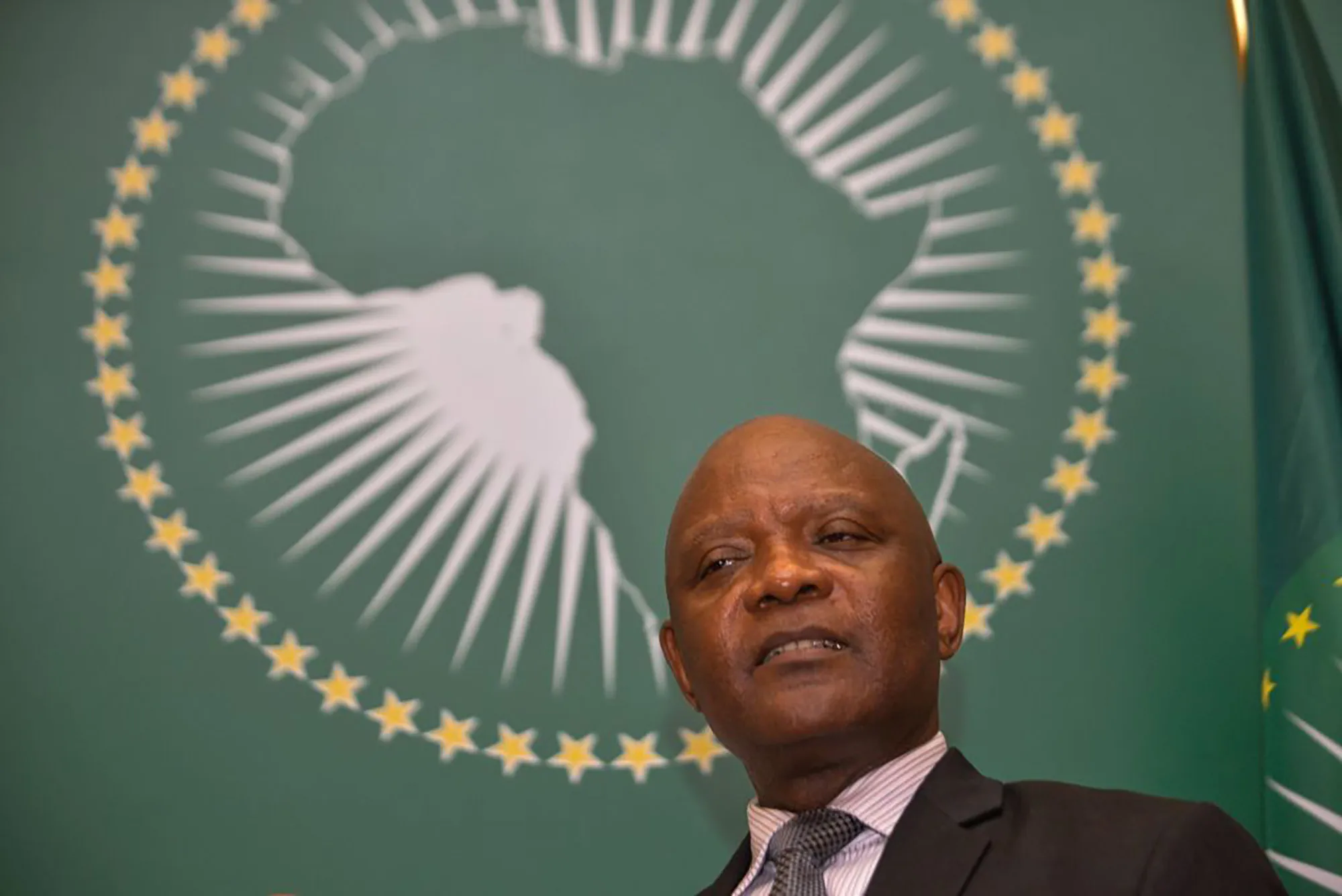 John Nkengasong speaks&nbsp;on COVID-19 at African Union (AU) headquarters in Addis Ababa, Ethiopia.