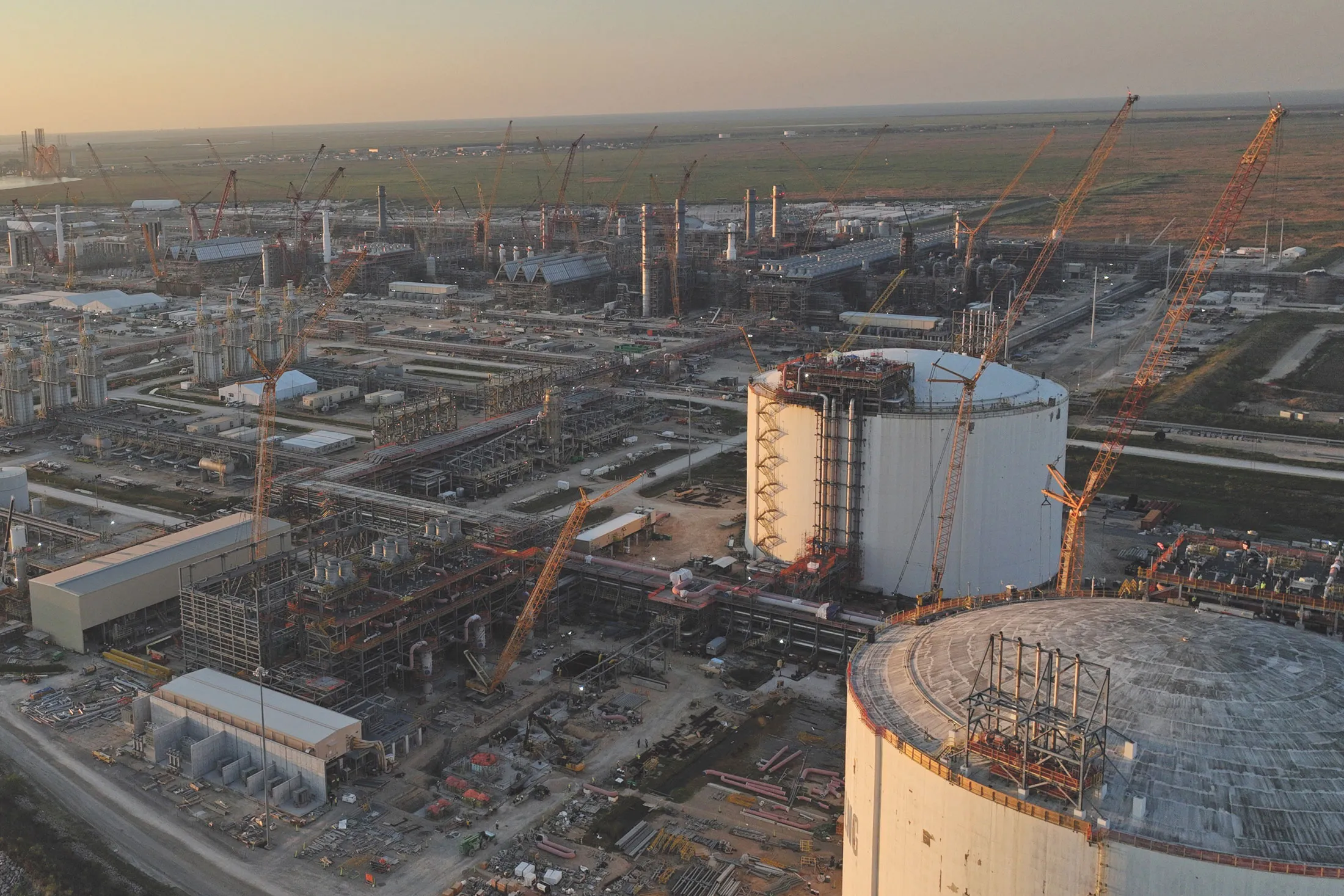 Golden Pass LNG under construction.