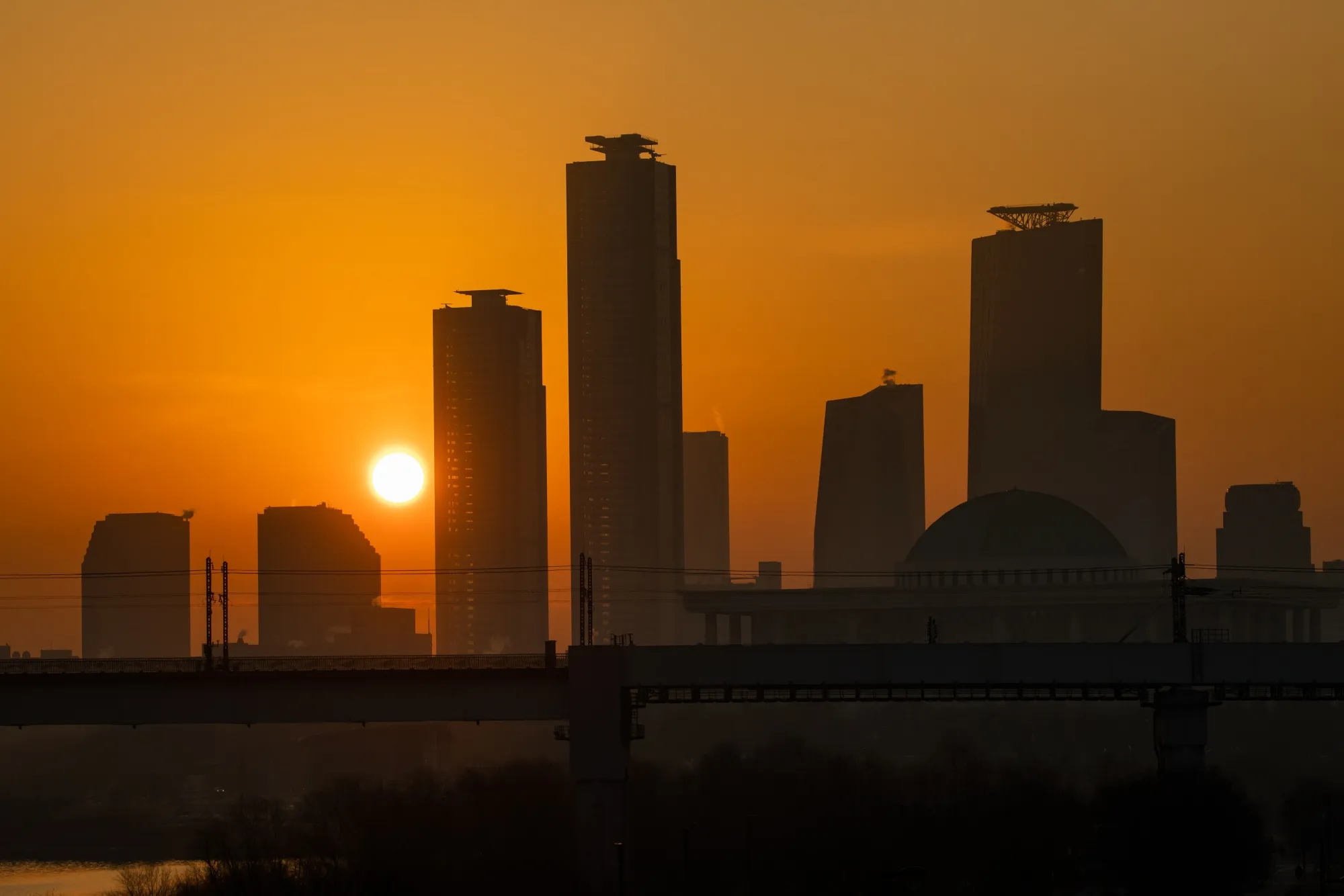 The Yeouido financial district of Seoul.