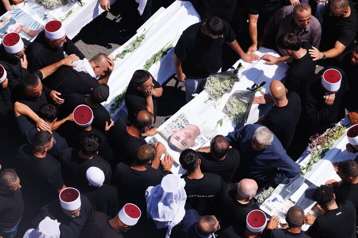The Funeral Following A Deadly Airstrike in Golan Heights