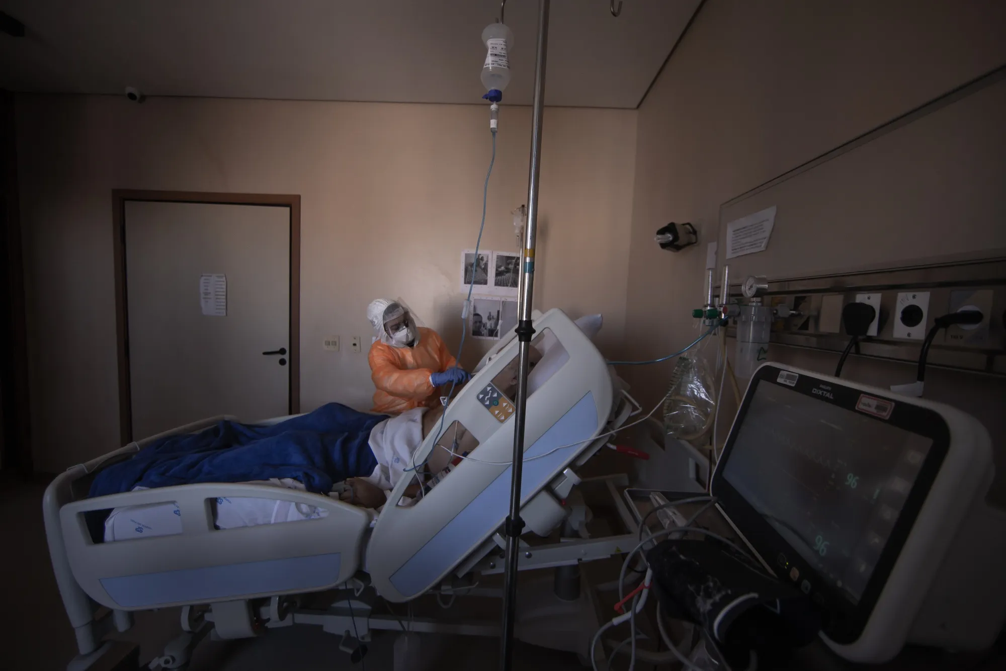A medical worker&nbsp;takes care of a Covid-19 patient at a hospital&nbsp;in Sao Paulo, Brazil, on&nbsp;July 24.&nbsp;