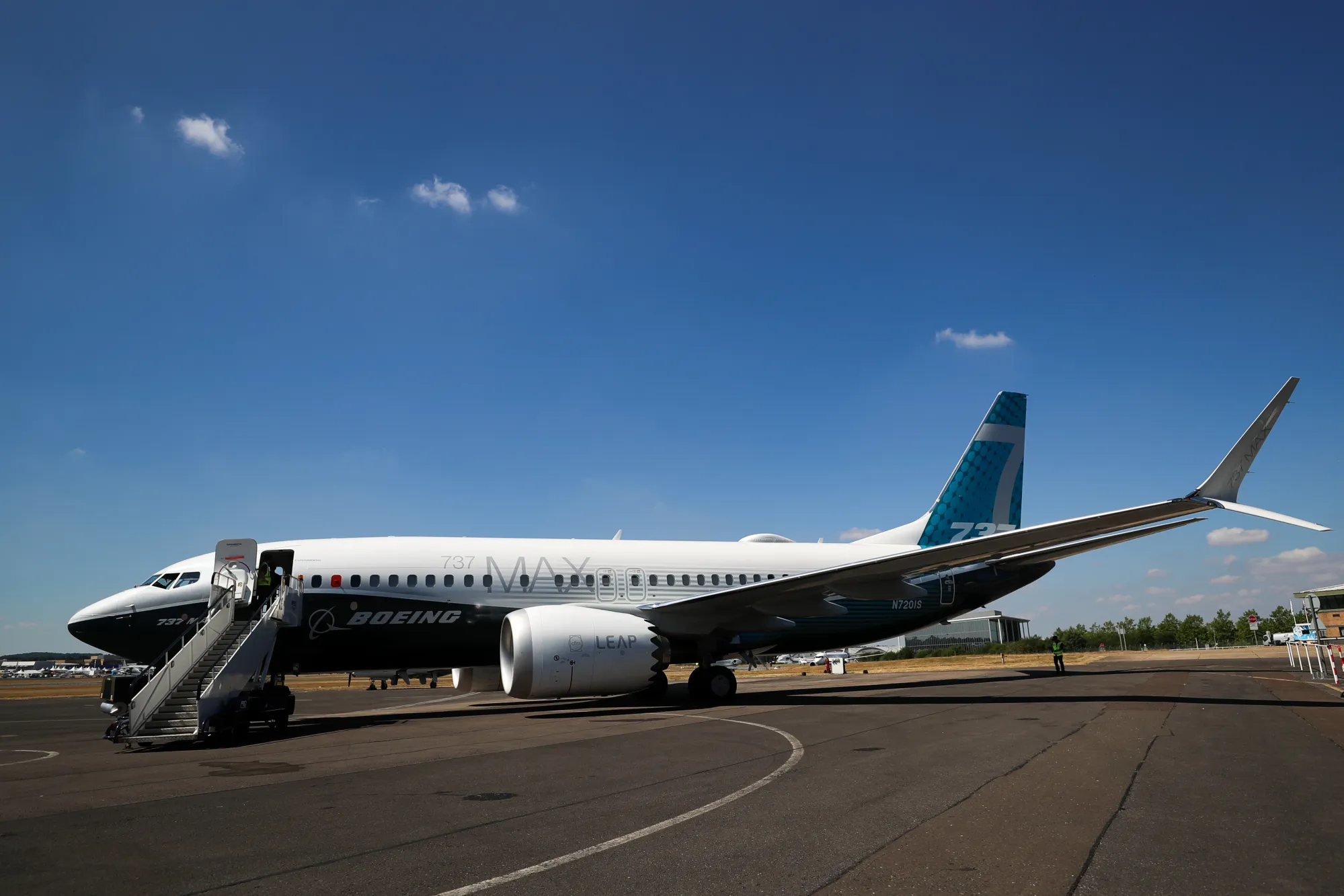 A Boeing 737 Max 7 jet.