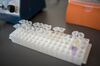 Test tubes sit on a counter at an Alexandria LaunchLabs laboratory at the Alexandria Center For Life Science in New York, U.S., on Thursday, Aug. 3, 2017. Alexandria LaunchLabs, which began operating at the center in June by Alexandria Real Estate Equities Inc., is a full-service startup platform created to provide member companies with full-service wet laboratories and office space and access to strategic risk capital for seed-stage life science companies.