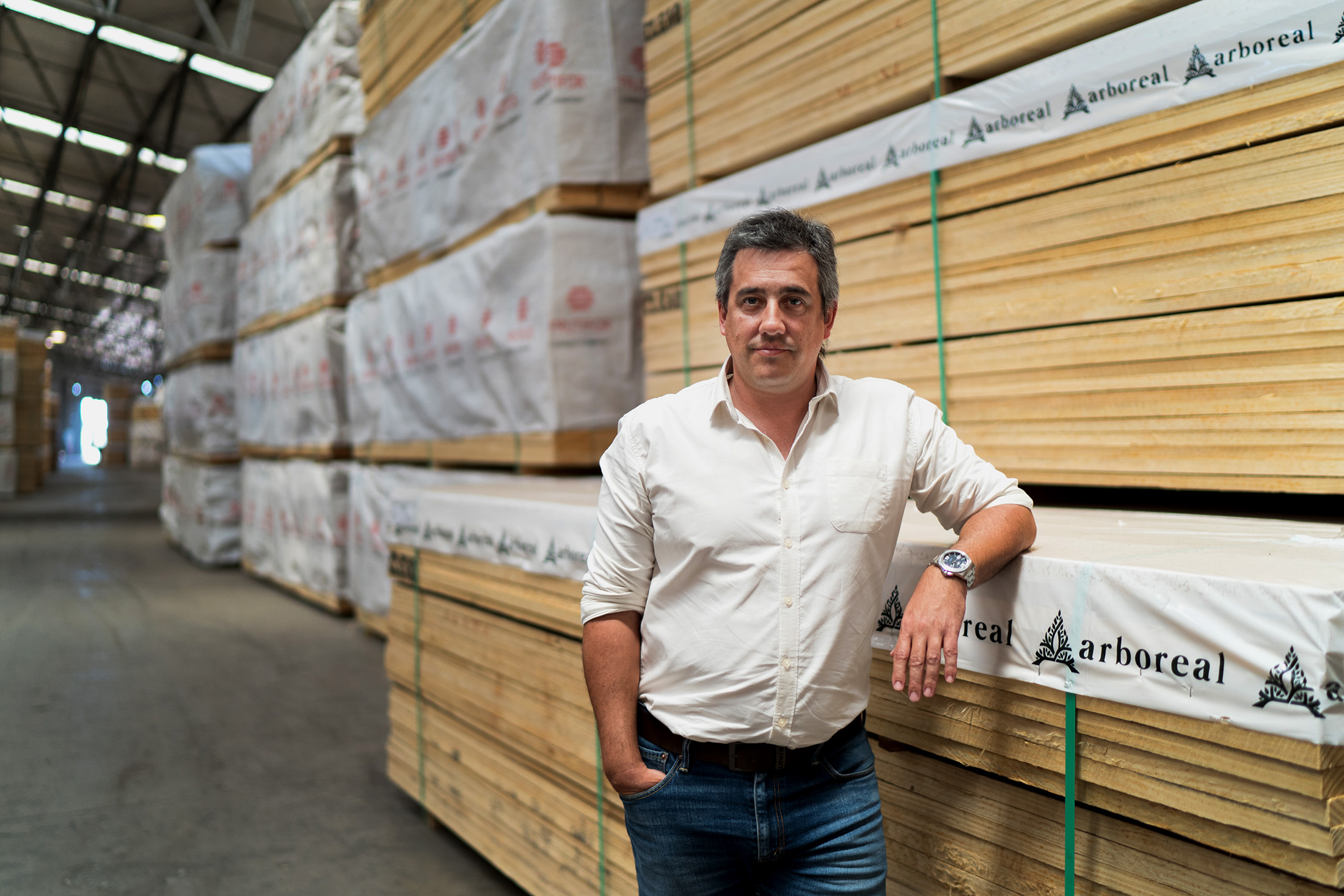 Matias Abrego, president of Arboreal at his sawmill in Tacuarembo, Uruguay, on Thursday, October 28, 2021.