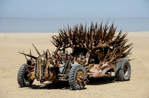 The spikes on these sand cars number the same as the Australian anteater found in the region where the first films were shot.