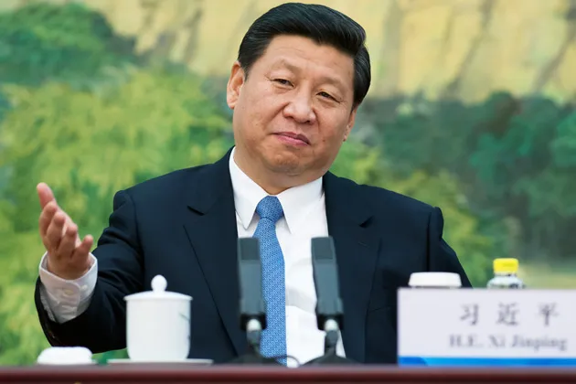 China's newly appointed leader Xi Jinping at the Great Hall of the People in Beijing