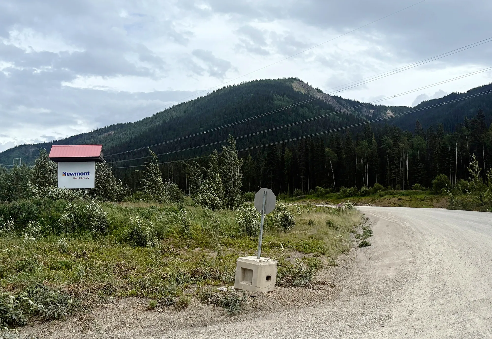 The entrance to the Red Chris mine near Iskut, British Columbia, on July 23.