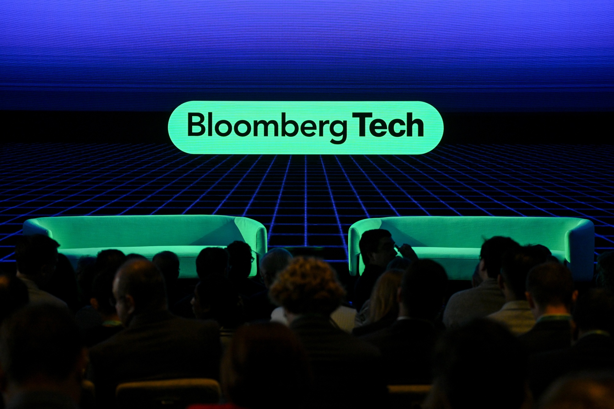 The Bloomberg Tech conference stage&nbsp;in San Francisco, on June 5.