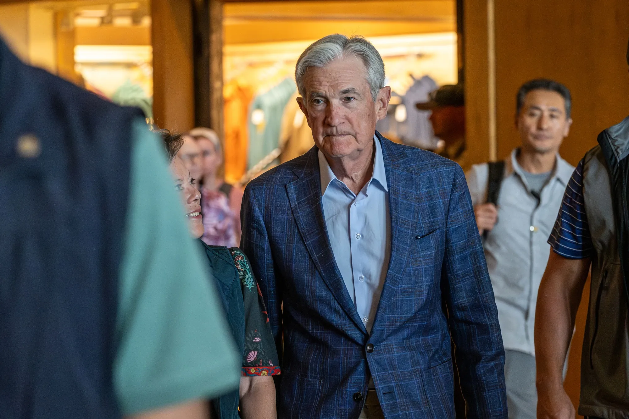 Federal Reserve Chair Jerome Powell during the Kansas City Federal Reserve's Jackson Hole Economic Policy Symposium in Moran, Wyoming,&nbsp;on Aug. 21.