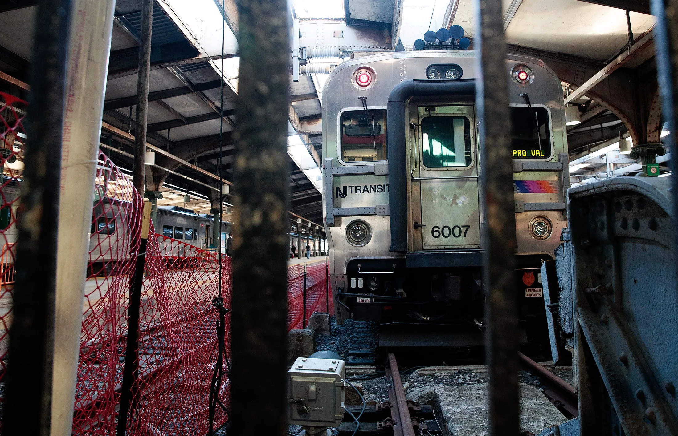A New Jersey Transit train.
