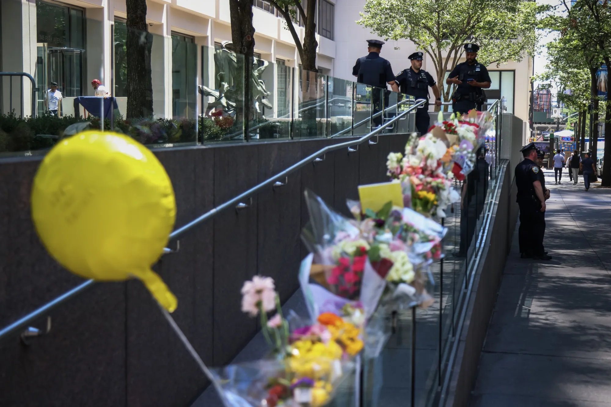 A memorial outside the Blackstone headquarters on July 30.