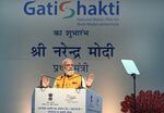 Modi speaks during the launch of PM Gati Shakti in New Delhi, in Oct. 2021.