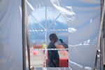 A Covid-19 Testing Site As California Has Second-Deadliest Day