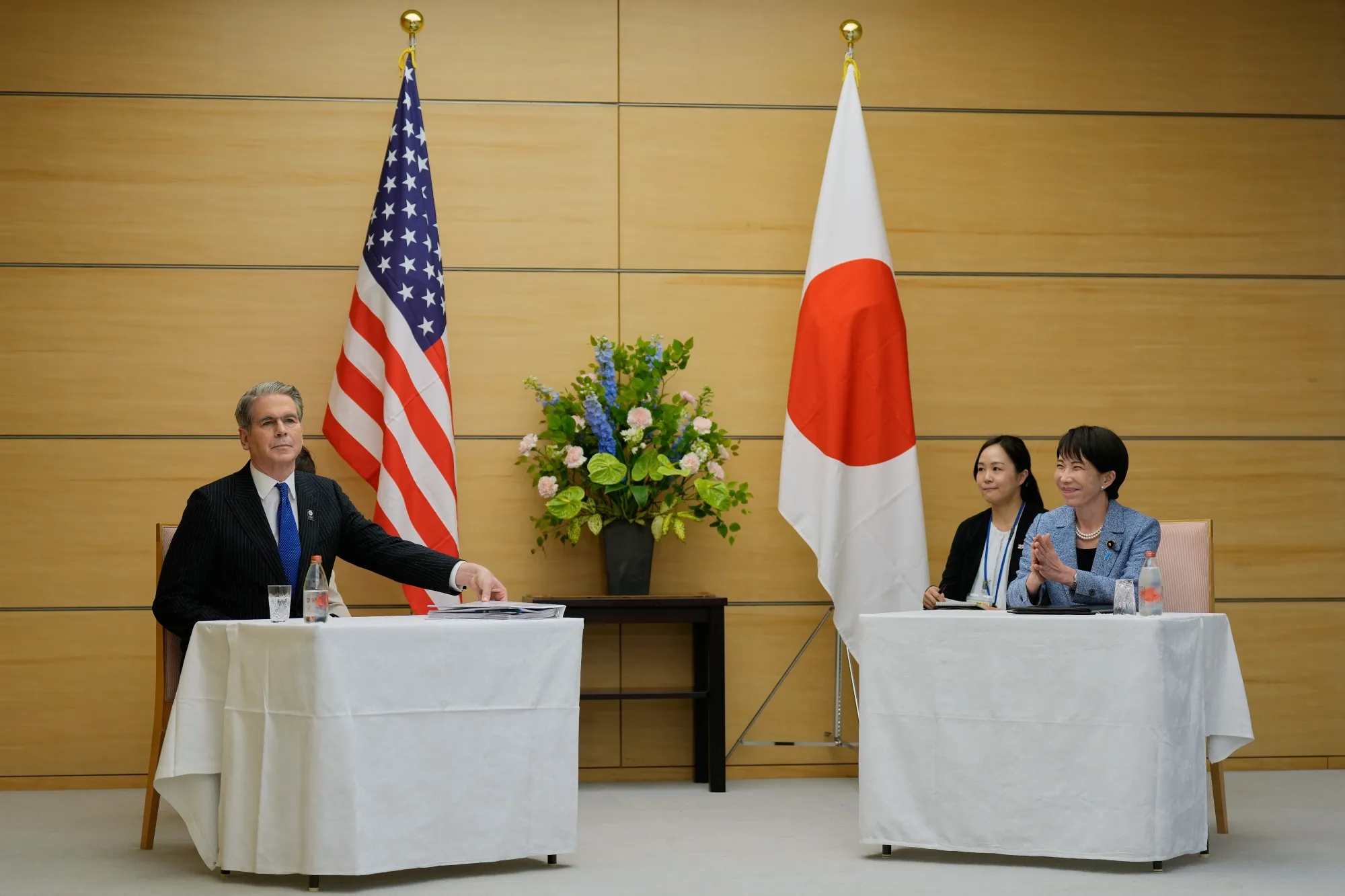 高市早苗首相とベッセント米財務長官（5月12日・首相官邸）　