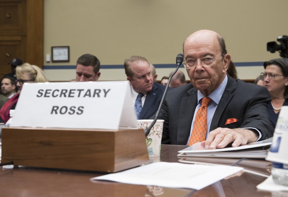 Commerce Secretary Wilbur Ross answers questions on the 2018 Census before the House Committee on Oversight and Government Reform in October 2017.