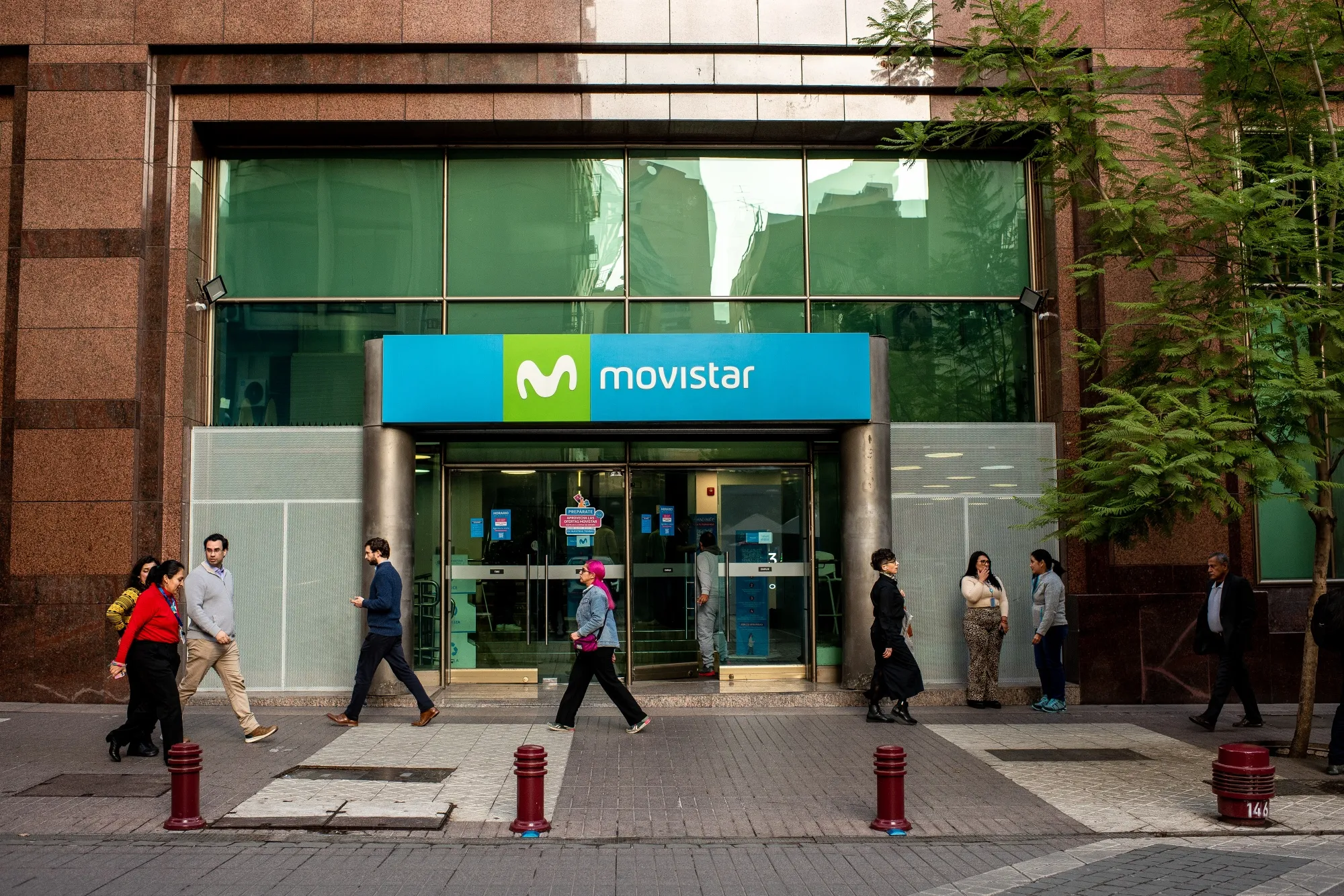 A Movistar store in Santiago.