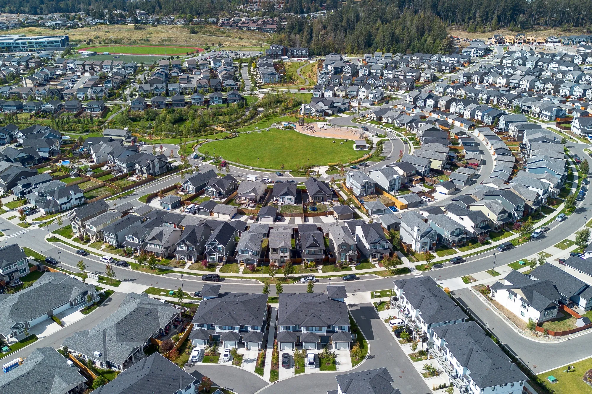 Residential homes in Colwood, Canada.