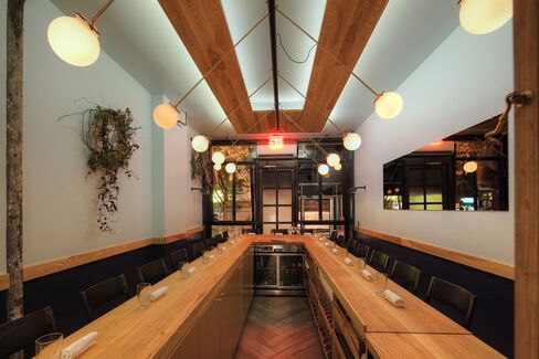 The small but comfortable chef's counter at Semilla in Williamsburg.