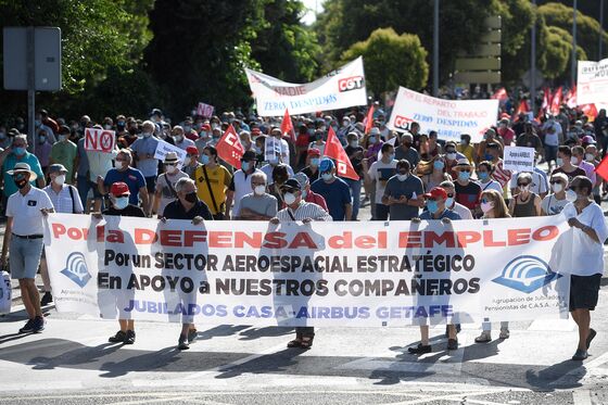 Airbus’s Spanish Workers Stage Demonstrations Against Job Cuts