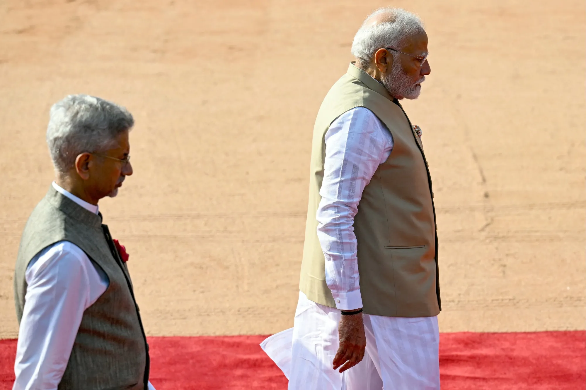 Indian&nbsp;Prime Minister&nbsp;Narendra Modi&nbsp;(right), with Minister of External Affairs Subrahmanyam Jaishankar.