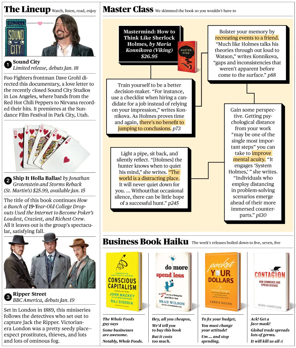 The Roundup: How to Think Like Sherlock Holmes and More