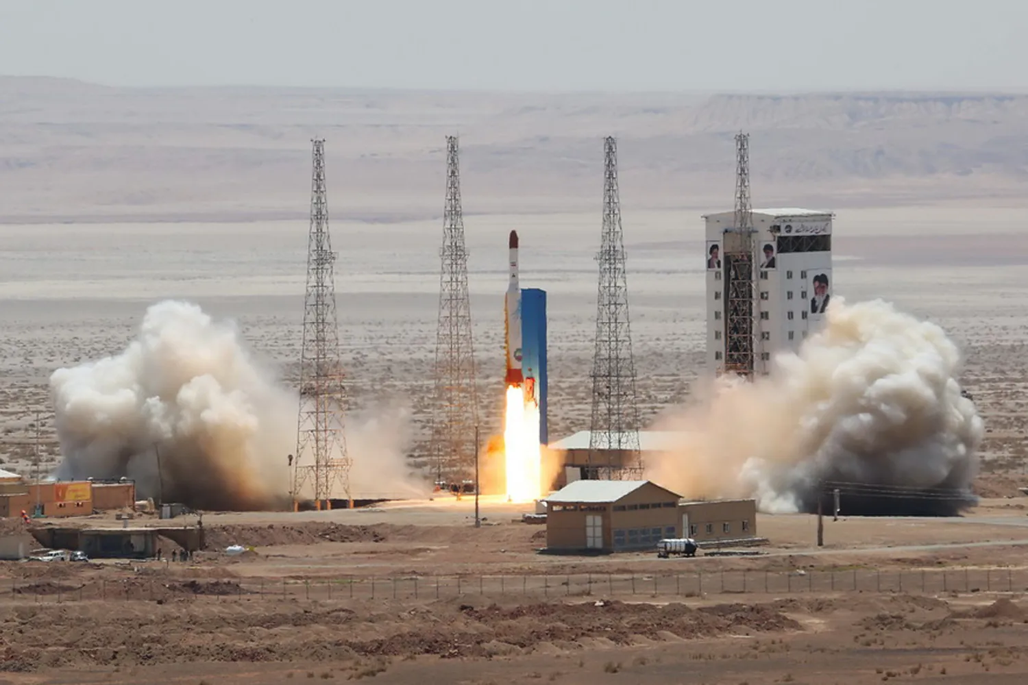 The Simorgh satellite launch at the Imam Khomeini National Space Centre on July 27, 2017.
