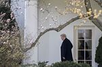 U.S. President Donald Trump walks out of the Oval Office of the White House in Washington, D.C., U.S.