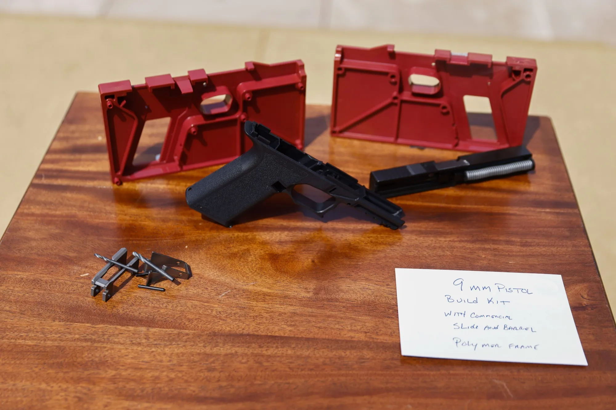 A ghost gun kit during an event at the White House in 2022.