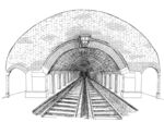 Philip Ashforth Coppola's drawing of the subway station at 181st St. 
