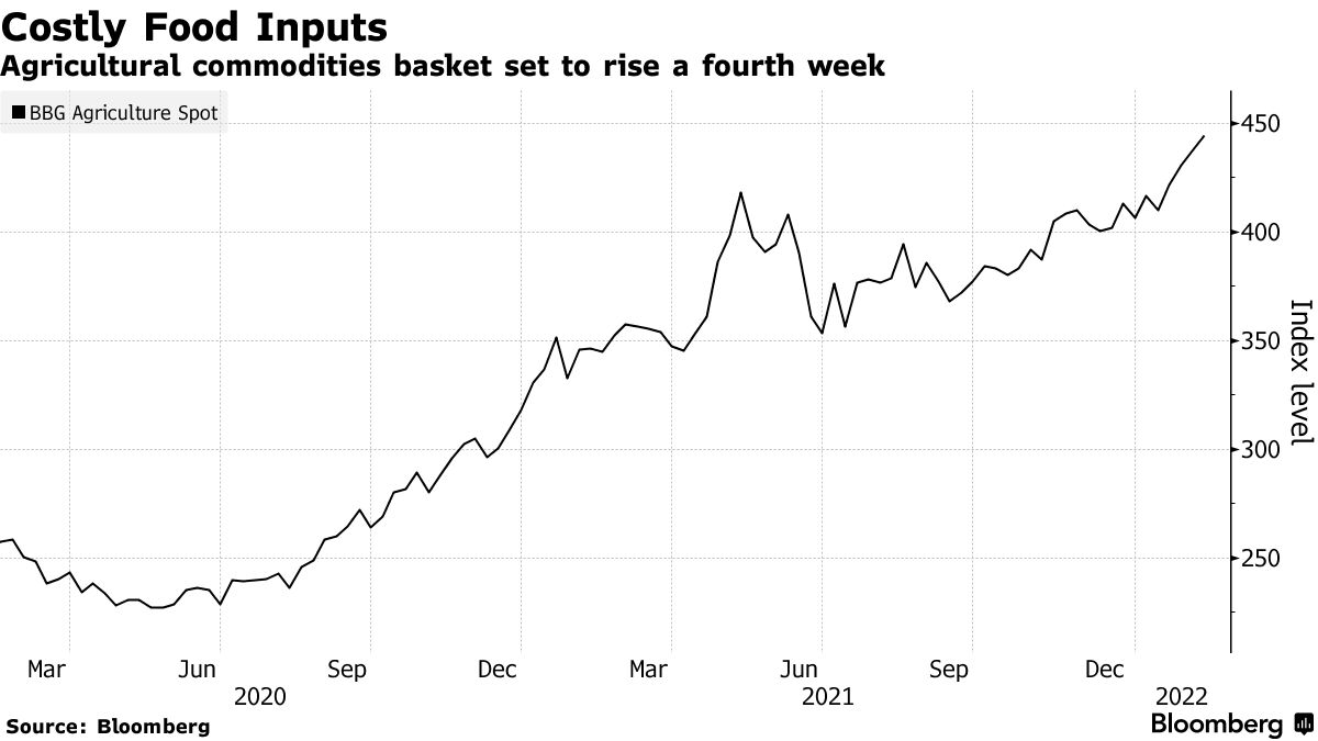 穀物先物、シカゴ市場で急上昇－ウクライナ情勢巡り供給不安広がる - Bloomberg