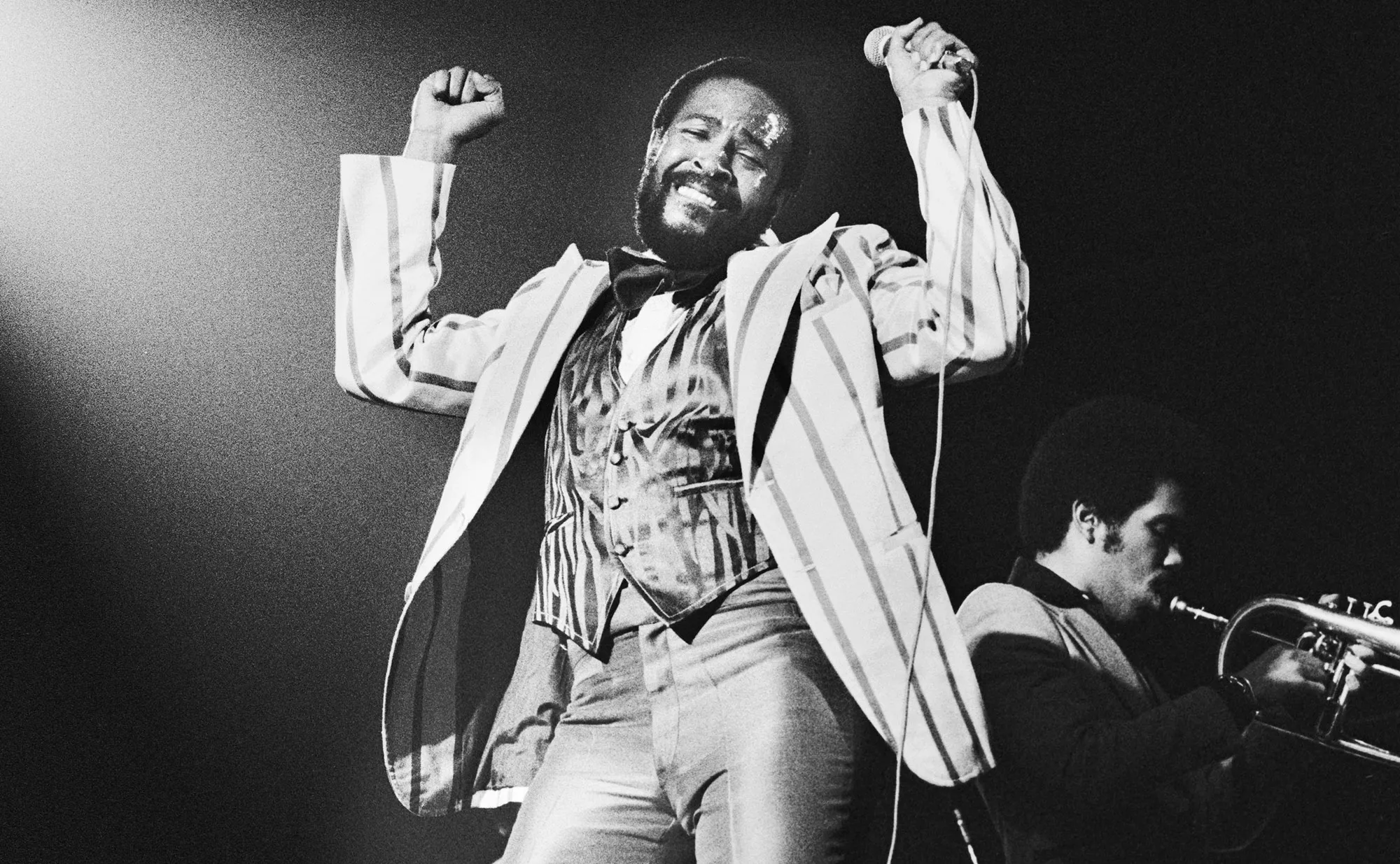 Marvin Gaye performs in Amsterdam in 1978.