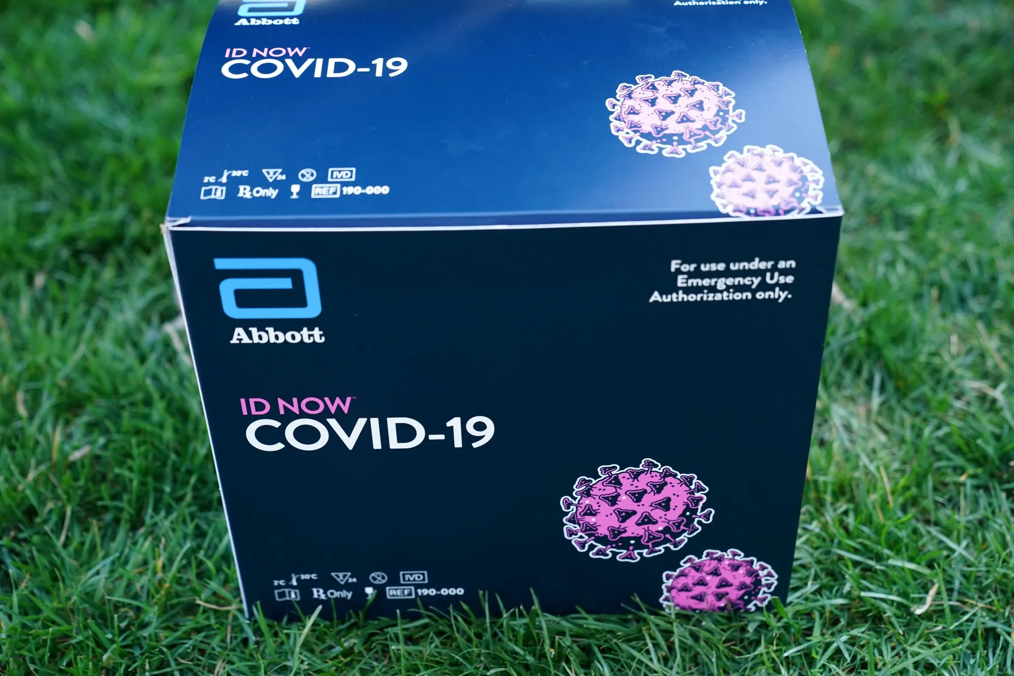 An Abbott Laboratories Covid-19 test kit.