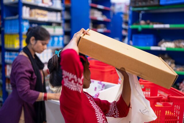 A Swiggy dark store in Mumbai. Swiggy, whose Instamart is an industry heavyweight, is valued at $12 billion. Photographer: Abeer Khan/Bloomberg
