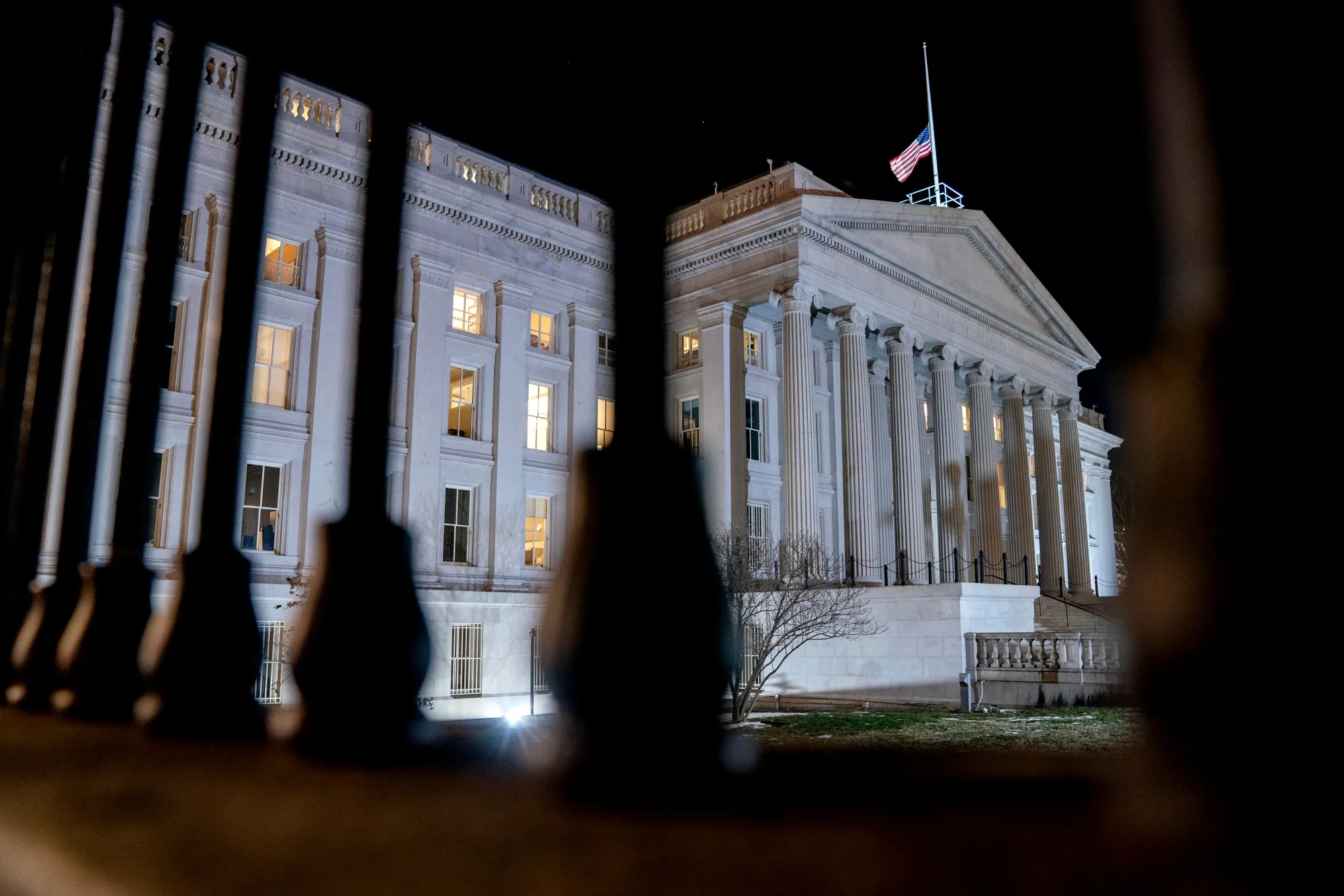 The US Treasury building in Washington.