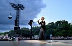 Adele performs on stage&nbsp;in Hyde Park, on July 1.