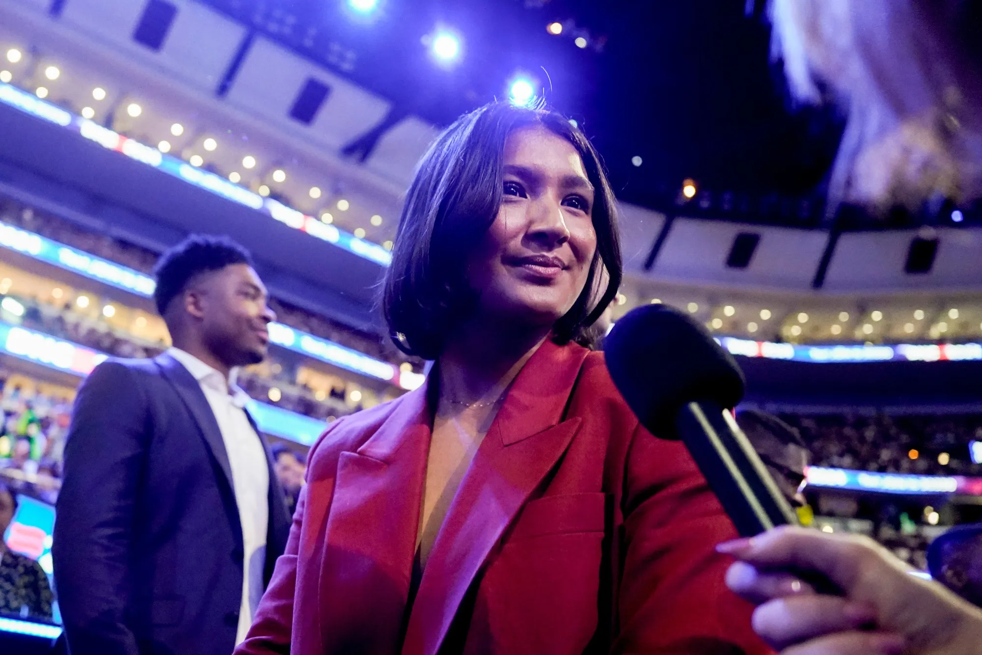 Influencer Deja Foxx during the Democratic National Convention (DNC) at the United Center in Chicago.