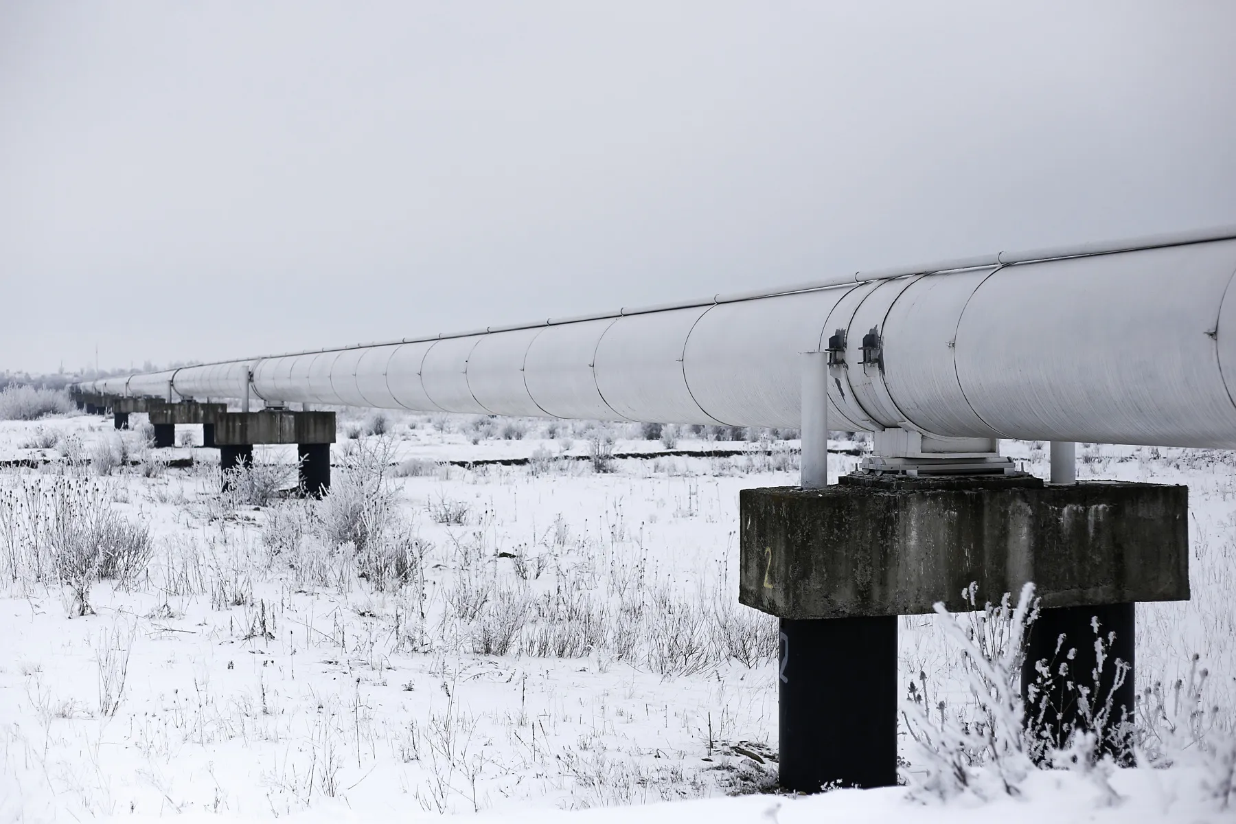 A section of the Urengoy-Pomary-Uzhgorod pipeline, which still carries Russian gas to Europe